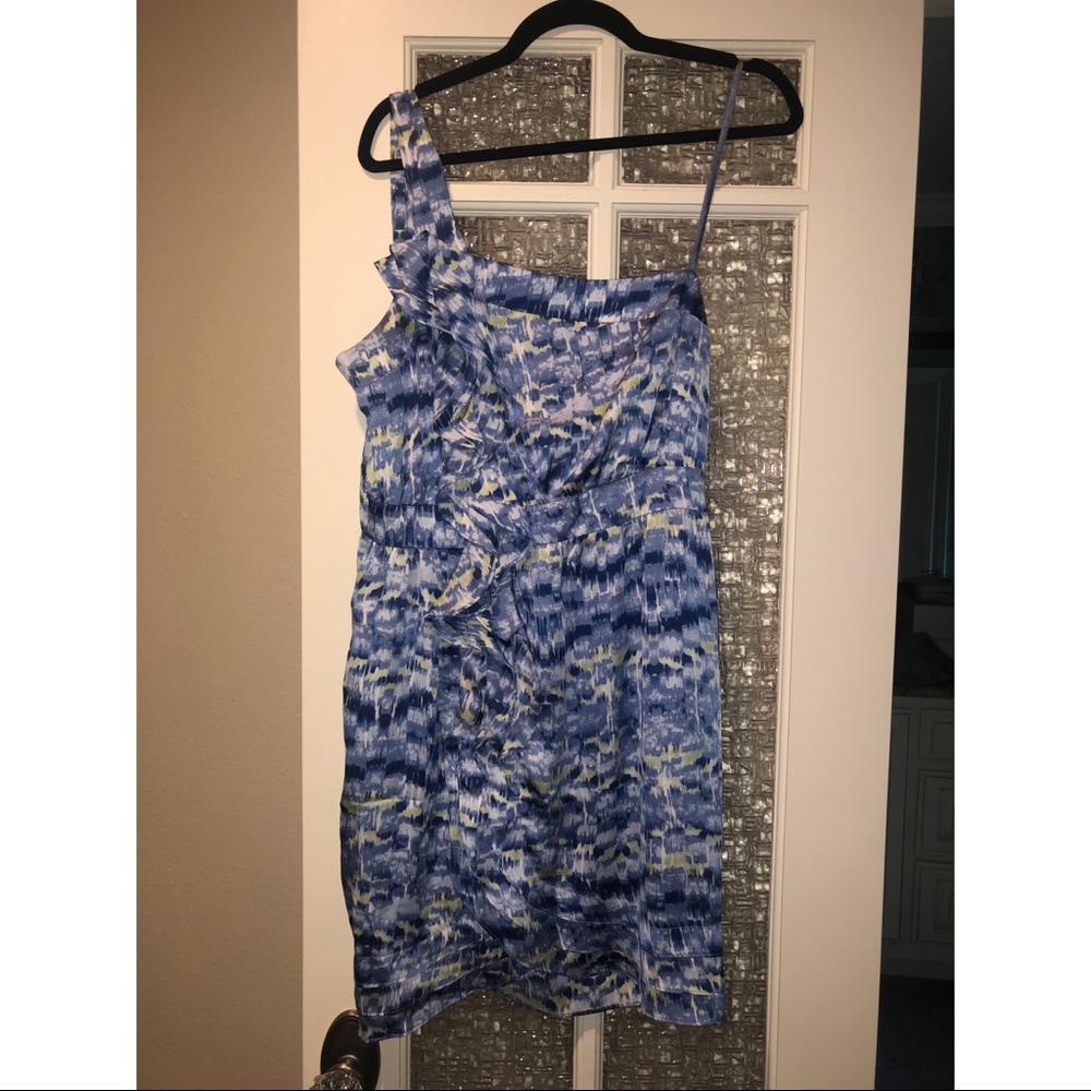 BCBGeneration blue one shoulder dress (size 10)